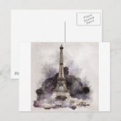 Carte Postale La Tour Eiffel de Paris. (Devant / Derrière)