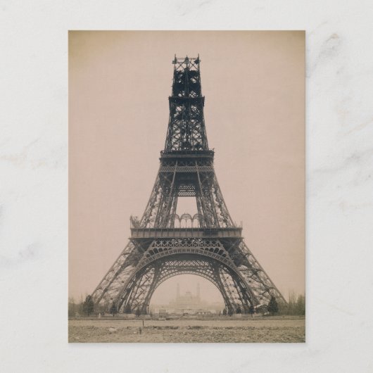 Carte Postale La Tour Eiffel : État de la construction 1888 (Devant)