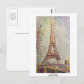 Carte Postale La Tour Eiffel Par Seurat Georges (Devant / Derrière)