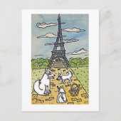 Carte Postale La Tour Eiffel, Parodie d'art originale (Devant)