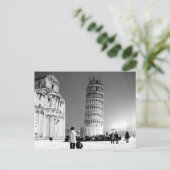 Carte Postale La Tour penchée sous la neige (B&W) (Debout devant)