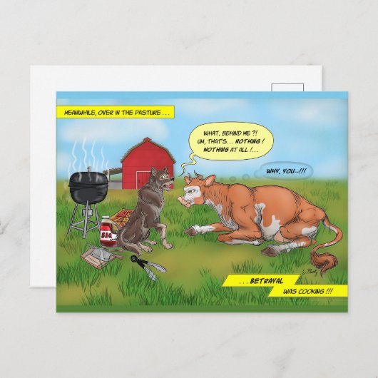 Carte Postale La trahison du barbecue ! - (Devant / Derrière)
