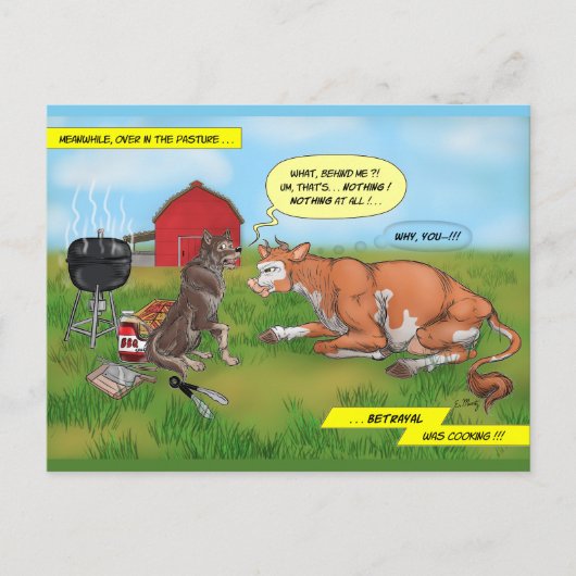 Carte Postale La trahison du barbecue ! - (Devant)