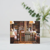 Carte Postale La Tranquillité de la bibliothèque (Debout devant)