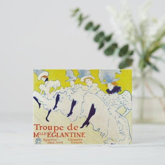 Carte Postale La Troupe de Mlle Eglantine par Toulouse Lautrec (Debout devant)