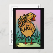 Carte Postale La Turquie dans l'herbe (Devant / Derrière)