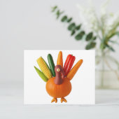 Carte Postale La Turquie De Thanksgiving En Légume (Debout devant)