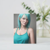 Carte Postale La Turquoise Haired Woman (Debout devant)