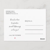 Carte Postale La typographie de l'amour distante sociale cite de (Dos)