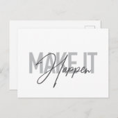 Carte Postale La typographie moderne, simple, cool (Devant / Derrière)