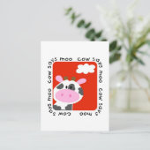 Carte Postale La vache dit des maillots et des cadeaux de Moo (Debout devant)