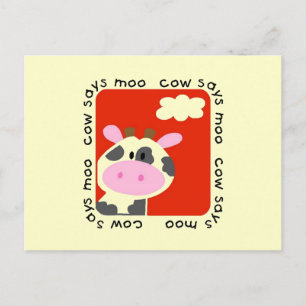 Carte Postale La vache dit des maillots et des cadeaux de Moo