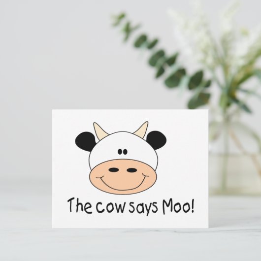 Carte Postale La vache dit Moo (Debout devant)