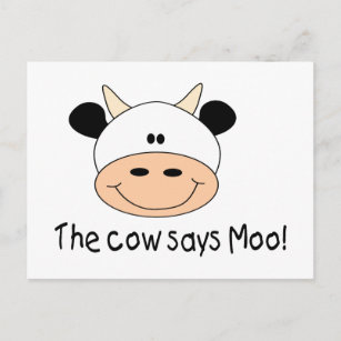 Carte Postale La vache dit Moo