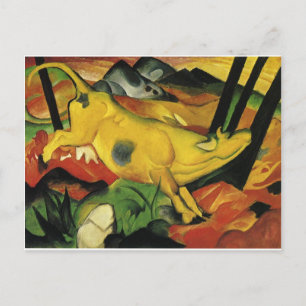 Carte Postale La vache jaune par Franz Marc