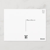 Carte Postale La vache pense à toi Bonjour Mlle Vous Fermier (Dos)