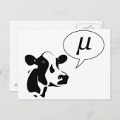 Carte Postale La vache scientifique devient Mu (Devant / Derrière)