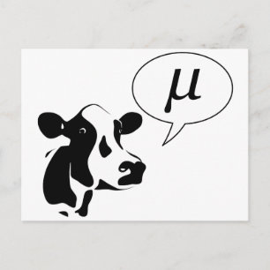 Carte Postale La vache scientifique devient Mu