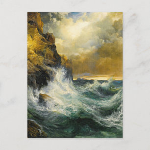 Carte Postale La vague de reproduction par Thomas Moran
