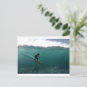 Carte Postale La vague verte de surf Bali (Debout devant)