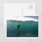 Carte Postale La vague verte de surf Bali (Devant / Derrière)