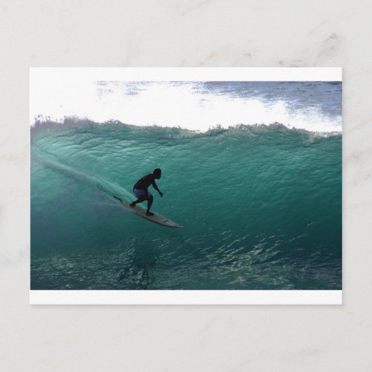 Carte Postale La vague verte de surf Bali (Devant)
