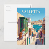 Carte Postale La Valette Malte (Devant / Derrière)