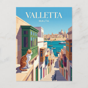 Carte Postale La Valette Malte