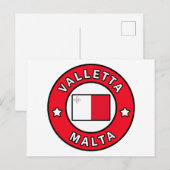 Carte Postale La Valette Malte (Devant / Derrière)