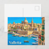 Carte Postale La Valette Malte (Devant / Derrière)
