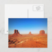 Carte Postale La Vallée des Monuments dans l'Utah (Devant / Derrière)