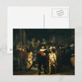 Carte Postale La Veille de la nuit - Rembrandt (Devant / Derrière)