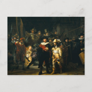 Carte Postale La Veille de la nuit - Rembrandt