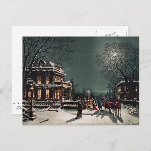 Carte Postale La veille de Noël par Joseph Hoover et Fils (Devant / Derrière)