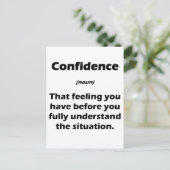 Carte Postale La véritable définition de la confiance (Debout devant)