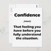 Carte Postale La véritable définition de la confiance (Devant / Derrière)