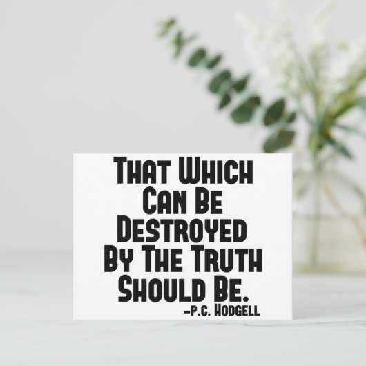 Carte Postale La vérité fait mal (Debout devant)