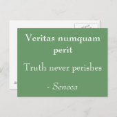 Carte Postale La vérité ne périt jamais (Devant / Derrière)