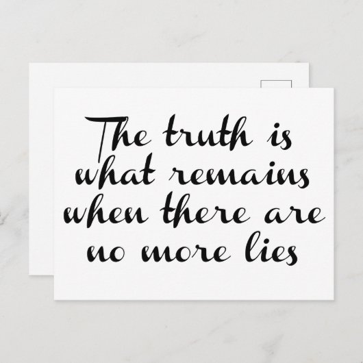 Carte Postale La vérité reste (Devant / Derrière)