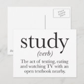 Carte Postale La vérité sur l'étude (Devant / Derrière)