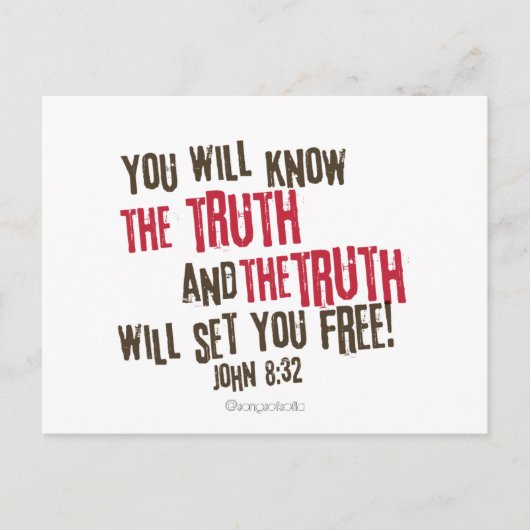 Carte Postale La vérité vous libérera ! (Devant)