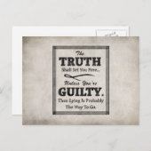 Carte Postale La vérité vous libèrera, à moins que vous ne soyez (Devant / Derrière)