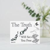 Carte Postale La Vérité Vous Libèrera La Bible Verse (Debout devant)