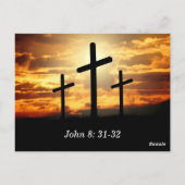 Carte Postale La Vérité Vous Rendra Libres Verset Biblique à Mém (Dos)