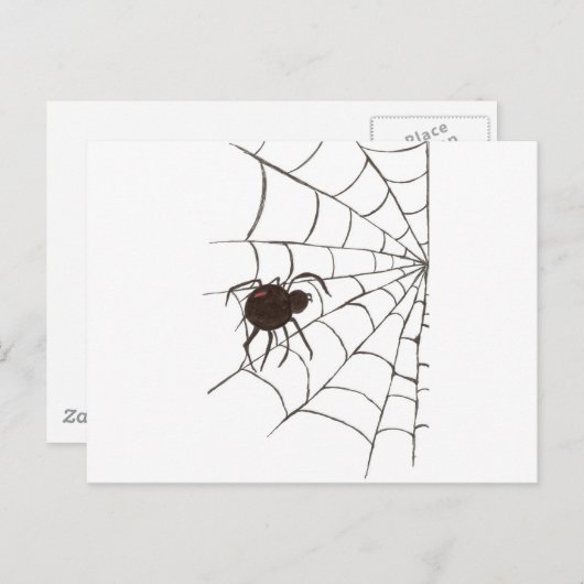 Carte Postale La veuve noire (Devant / Derrière)