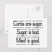 Carte Postale La viande est bonne (Devant / Derrière)