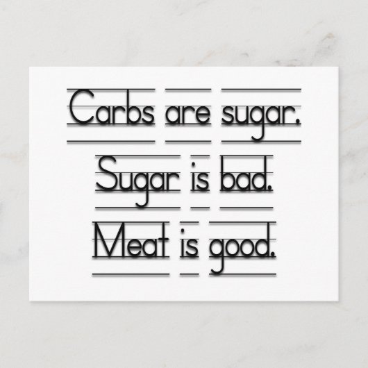 Carte Postale La viande est bonne (Devant)