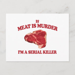Carte Postale La viande est un meurtre