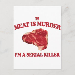 Carte Postale La viande est un meurtre