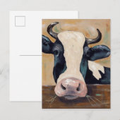 Carte Postale La vie à la ferme - Gunther la vache (Devant / Derrière)